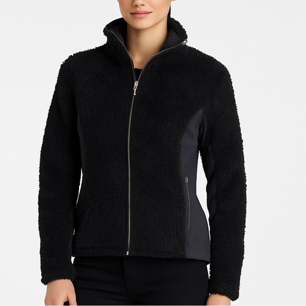 Horseware Ireland cozy sherpa jacket mixed media fleece zip front women’s small